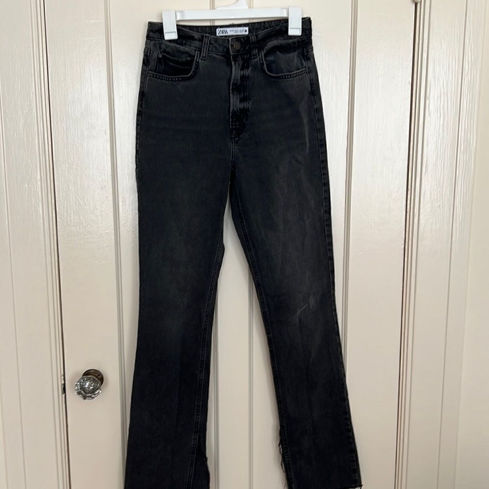 Zara split hem jeans
